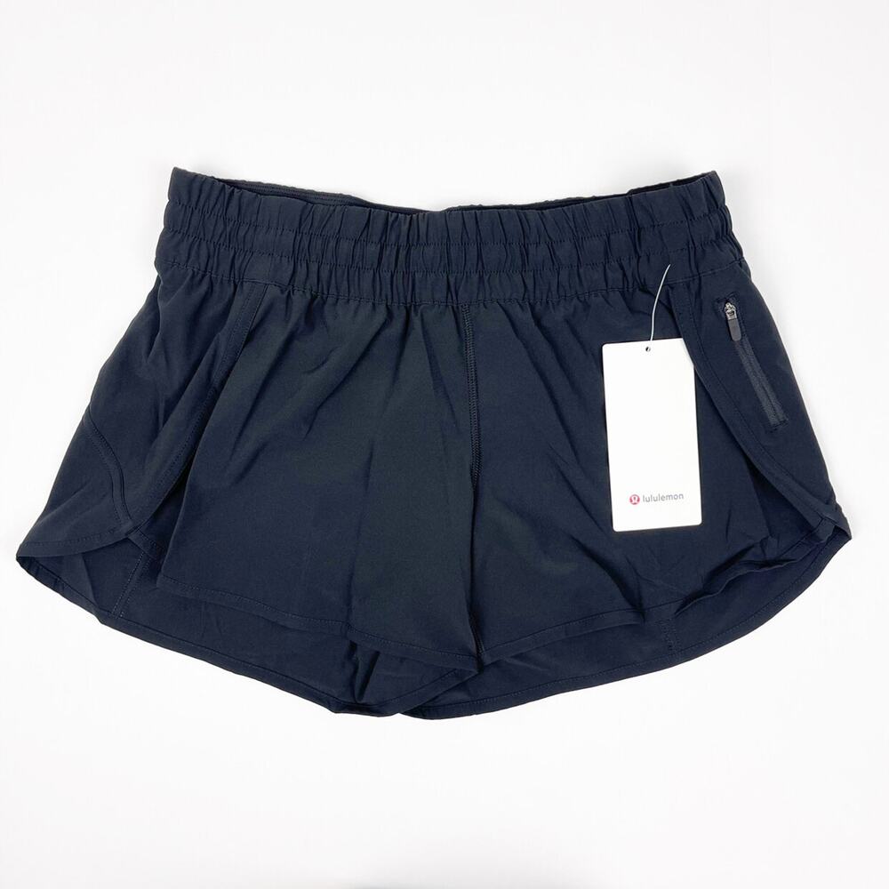 NWT Lululemon Black Low Rise Tracker Short 4” 12